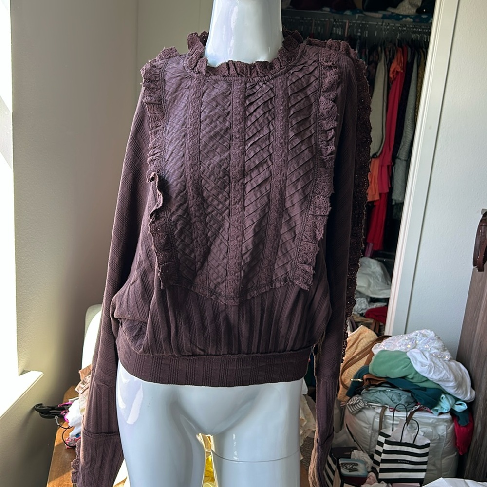 FREE PEOPLE MORE ROMANCE SHIRT TOP BLOUSE SIZE S MSRP $128.00 NWT - Picture 8 of 13